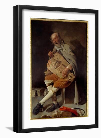 The Old Man also Says the Old Man in the Hat or the Old Man in the Fly. Painting by Georges De La T-Georges De La Tour-Framed Giclee Print