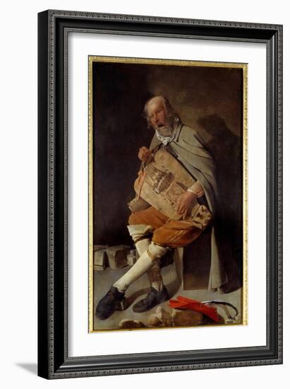 The Old Man also Says the Old Man in the Hat or the Old Man in the Fly. Painting by Georges De La T-Georges De La Tour-Framed Giclee Print