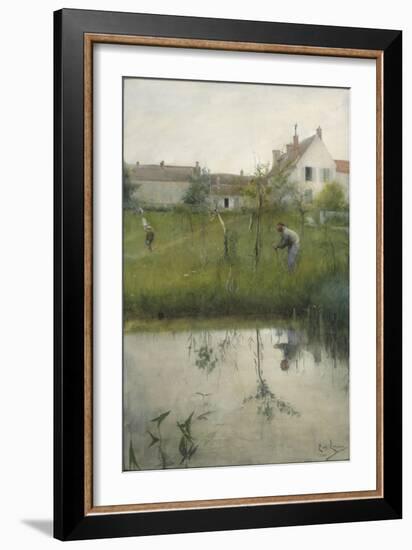 The Old Man and the Nursery Garden, 1883-Carl Larsson-Framed Giclee Print