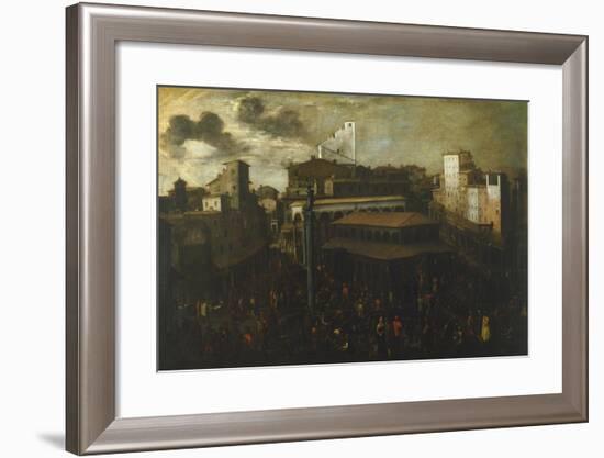 The Old Market in Naples-Filippo Napoletano-Framed Giclee Print