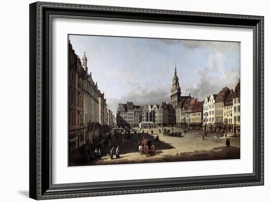 The Old Market Place in Dresden, C1750-C1752-Bernardo Bellotto-Framed Giclee Print