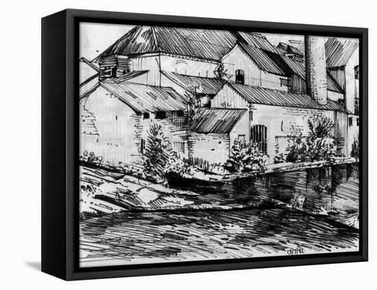 The Old Mill On the Exe-Tim Kahane-Framed Premier Image Canvas