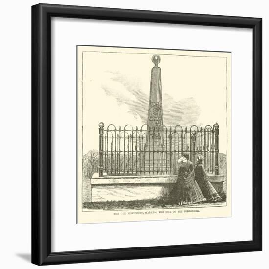 The Old Monument, Marking the Site of the Surrender, July 1863-null-Framed Giclee Print