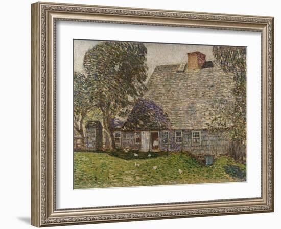 The Old Mulford House, East Hampton, 1917-Childe Hassam-Framed Giclee Print