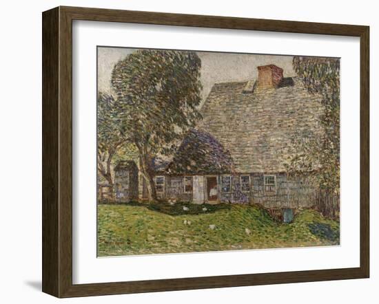 The Old Mulford House, East Hampton, 1917-Childe Hassam-Framed Giclee Print