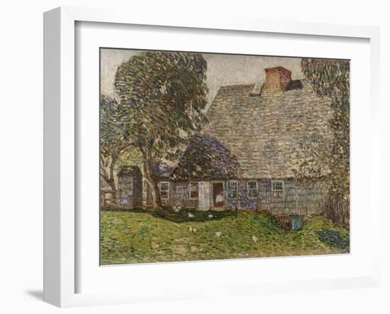 The Old Mulford House, East Hampton, 1917-Childe Hassam-Framed Giclee Print