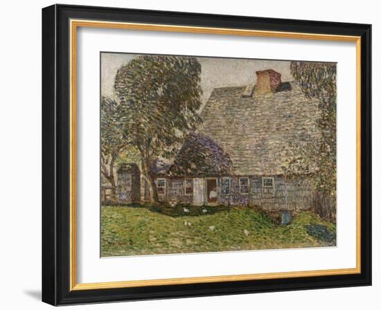 The Old Mulford House, East Hampton, 1917-Childe Hassam-Framed Giclee Print