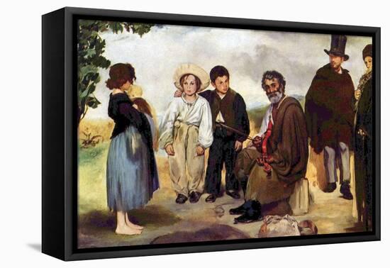 The Old Musician-Edouard Manet-Framed Stretched Canvas