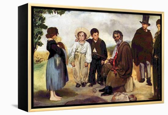 The Old Musician-Edouard Manet-Framed Stretched Canvas