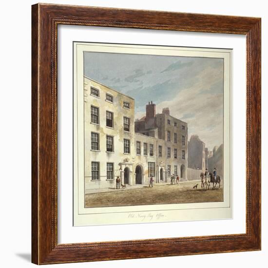 The Old Navy Pay Office, Old Broad Street, City of London, 1811-George Sidney Shepherd-Framed Giclee Print