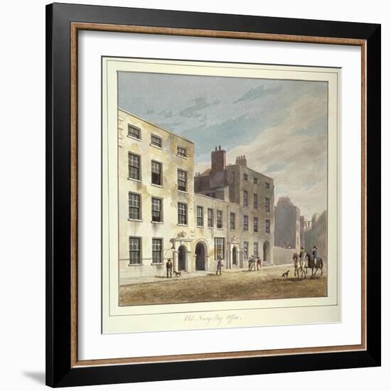 The Old Navy Pay Office, Old Broad Street, City of London, 1811-George Sidney Shepherd-Framed Giclee Print