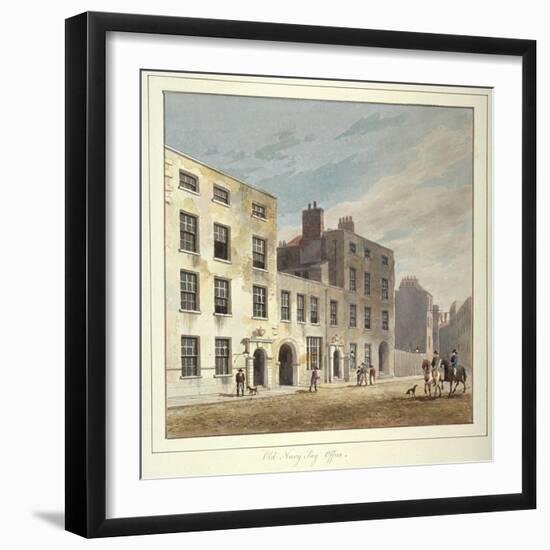 The Old Navy Pay Office, Old Broad Street, City of London, 1811-George Sidney Shepherd-Framed Giclee Print