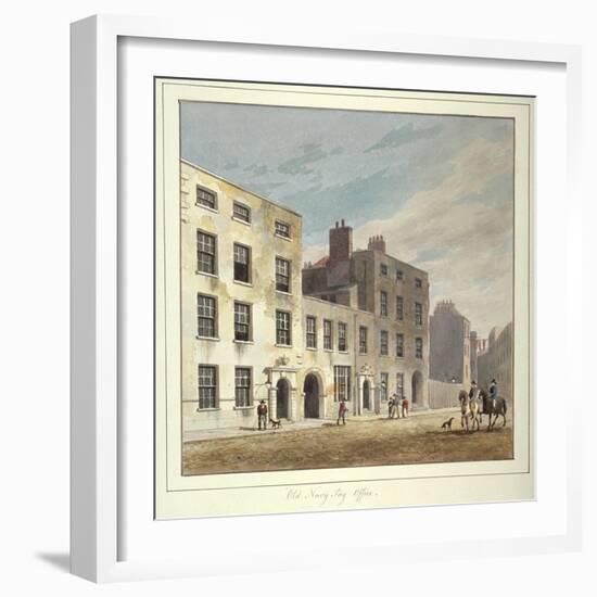 The Old Navy Pay Office, Old Broad Street, City of London, 1811-George Sidney Shepherd-Framed Giclee Print