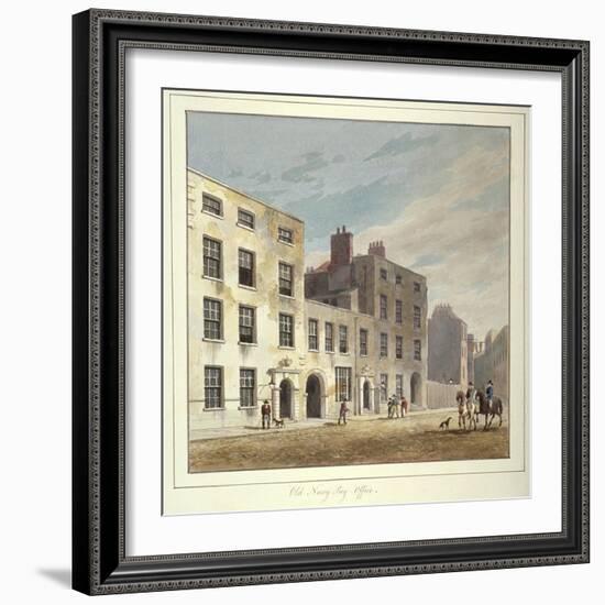 The Old Navy Pay Office, Old Broad Street, City of London, 1811-George Sidney Shepherd-Framed Giclee Print