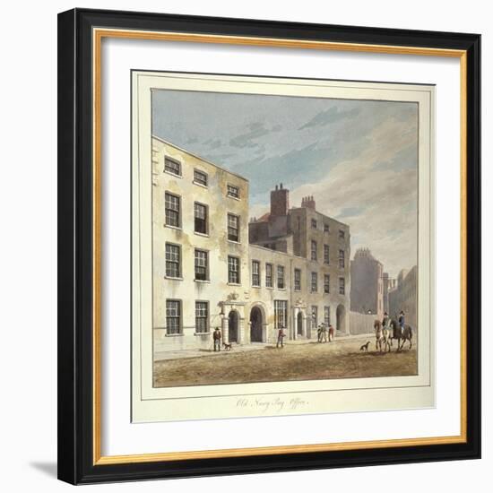 The Old Navy Pay Office, Old Broad Street, City of London, 1811-George Sidney Shepherd-Framed Giclee Print