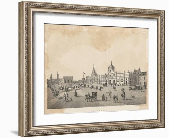 The (Old) Palace, Santiago, Chile, 1855-null-Framed Giclee Print