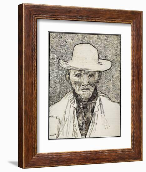 The Old Peasant Patience Escalier-Vincent van Gogh-Framed Giclee Print