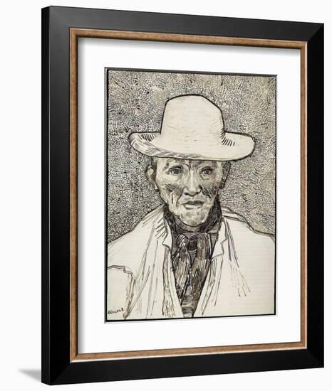 The Old Peasant Patience Escalier-Vincent van Gogh-Framed Giclee Print