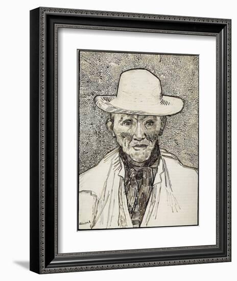 The Old Peasant Patience Escalier-Vincent van Gogh-Framed Giclee Print