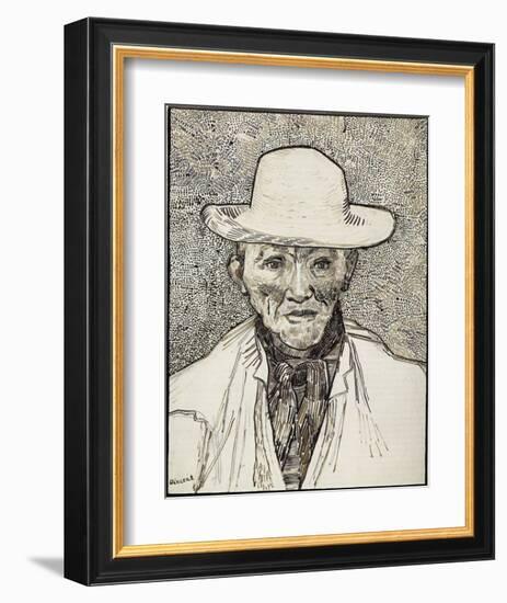 The Old Peasant Patience Escalier-Vincent van Gogh-Framed Giclee Print