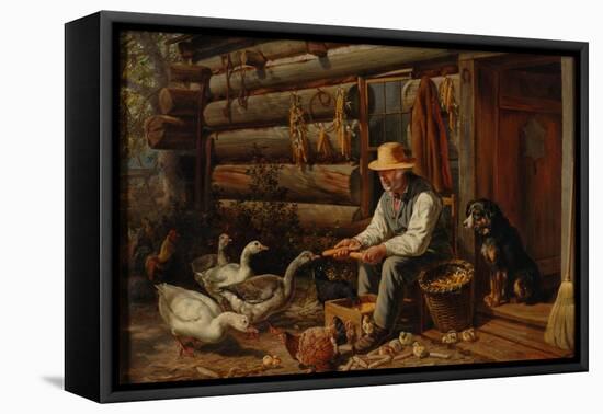 The Old Pioneer: Uncle Dan and His Pets, 1878-Arthur Fitzwilliam Tait-Framed Premier Image Canvas