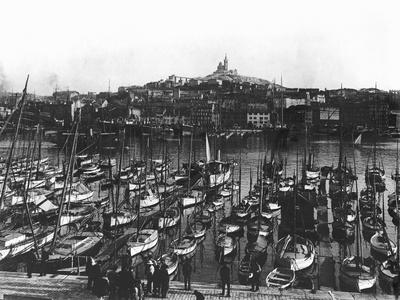 The Old Port And Notre Dame De La Garde At Marseille C1900 Photographic Print By Artcom
