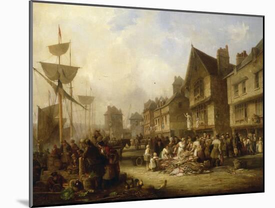 The Old Quayside, Newcastle, 1838-Henry Perlee Parker-Mounted Giclee Print