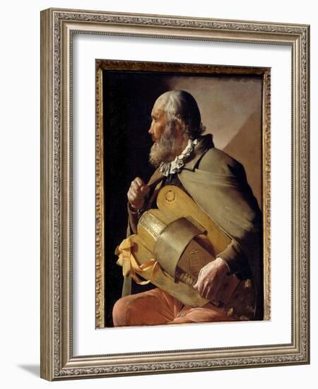 The Old Ribbon Painting by Georges De La Tour (1593-1652) around 1640 Madrid, Prado Museum-Georges De La Tour-Framed Giclee Print