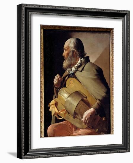 The Old Ribbon Painting by Georges De La Tour (1593-1652) around 1640 Madrid, Prado Museum-Georges De La Tour-Framed Giclee Print