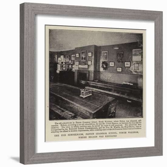 The Old Schoolroom, Paston Grammar School, North Walsham, Where Nelson Was Educated-null-Framed Giclee Print