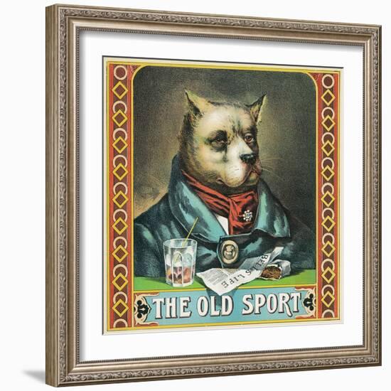 The Old Sport Brand Tobacco Label-Lantern Press-Framed Art Print