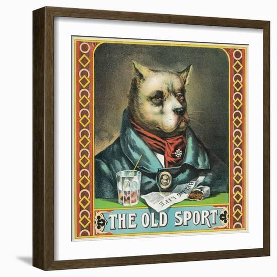 The Old Sport Brand Tobacco Label-Lantern Press-Framed Art Print