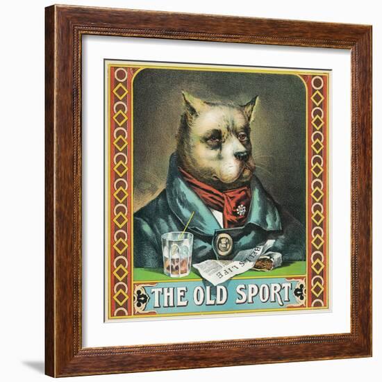 The Old Sport Brand Tobacco Label-Lantern Press-Framed Art Print