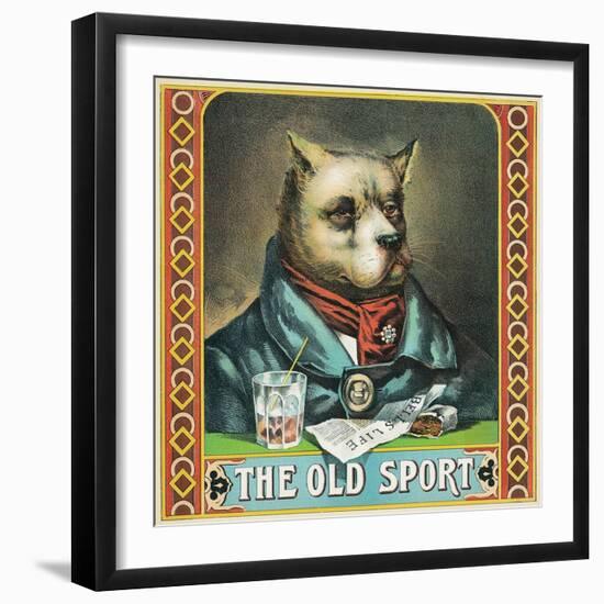 The Old Sport Brand Tobacco Label-Lantern Press-Framed Art Print