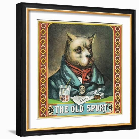 The Old Sport Brand Tobacco Label-Lantern Press-Framed Art Print