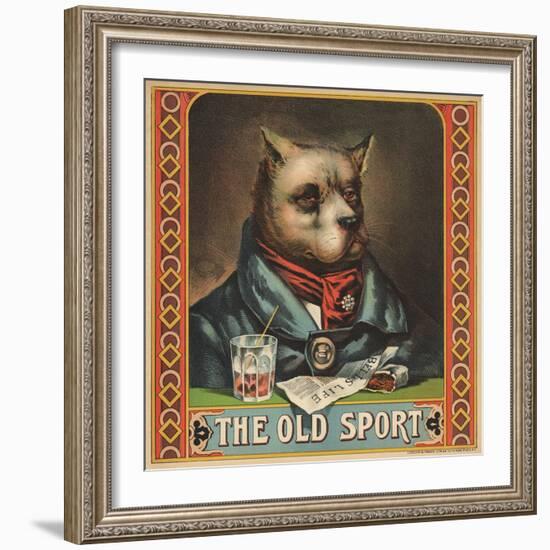 The Old Sport Tobacco Crate Label-null-Framed Giclee Print