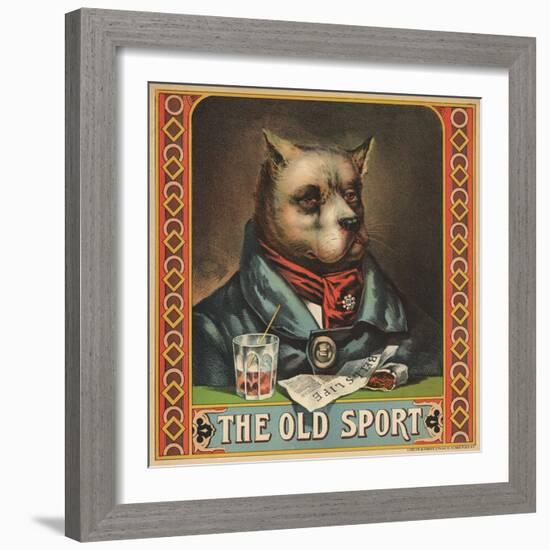 The Old Sport Tobacco Crate Label-null-Framed Giclee Print