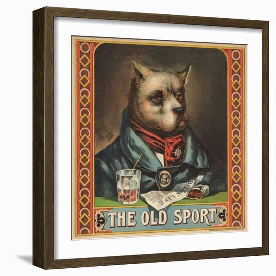 The Old Sport Tobacco Crate Label-null-Framed Giclee Print