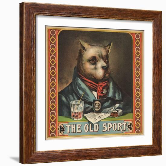 The Old Sport Tobacco Crate Label-null-Framed Giclee Print