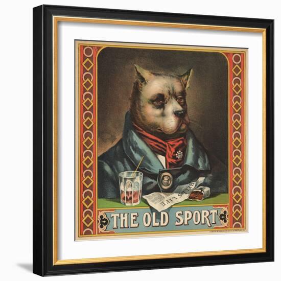 The Old Sport Tobacco Crate Label-null-Framed Giclee Print
