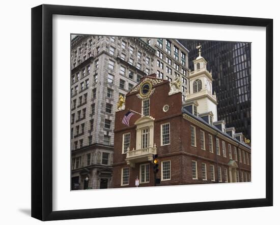 The Old State House, Built in 1713, Boston, Massachusetts, New England, USA-Amanda Hall-Framed Photographic Print
