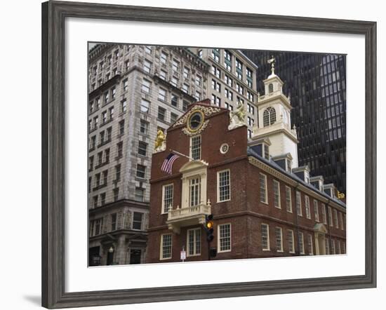 The Old State House, Built in 1713, Boston, Massachusetts, New England, USA-Amanda Hall-Framed Photographic Print