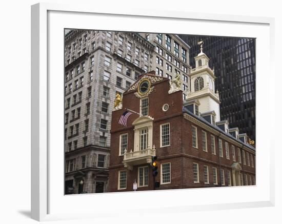 The Old State House, Built in 1713, Boston, Massachusetts, New England, USA-Amanda Hall-Framed Photographic Print