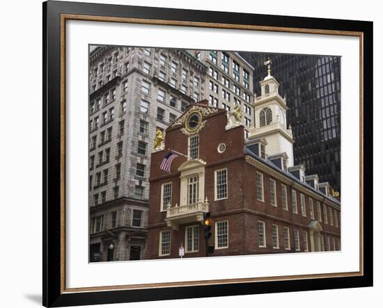 The Old State House, Built in 1713, Boston, Massachusetts, New England, USA-Amanda Hall-Framed Photographic Print