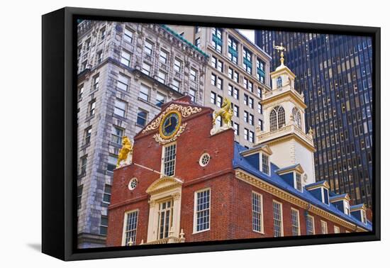The Old State House on the Freedom Trail, Boston, Massachusetts, USA-Russ Bishop-Framed Premier Image Canvas