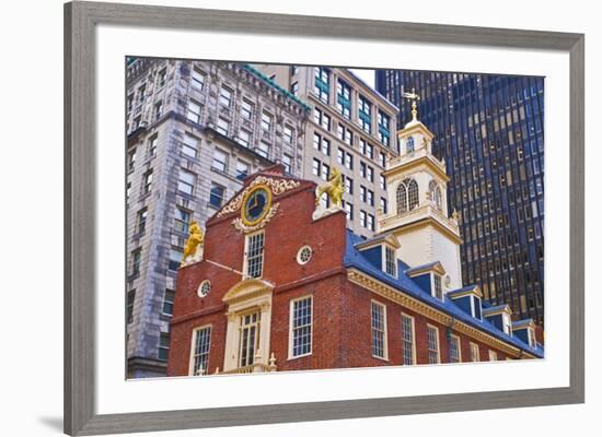 The Old State House on the Freedom Trail, Boston, Massachusetts, USA-Russ Bishop-Framed Premium Photographic Print