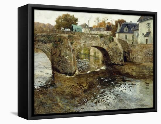 The Old Stone Bridge-Fritz Thaulow-Framed Premier Image Canvas