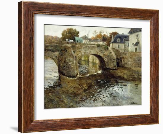 The Old Stone Bridge-Fritz Thaulow-Framed Giclee Print