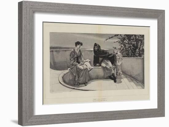 The Old Story-Sir Lawrence Alma-Tadema-Framed Giclee Print