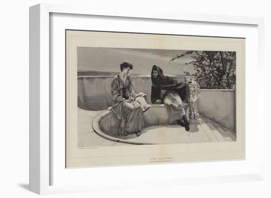 The Old Story-Sir Lawrence Alma-Tadema-Framed Giclee Print